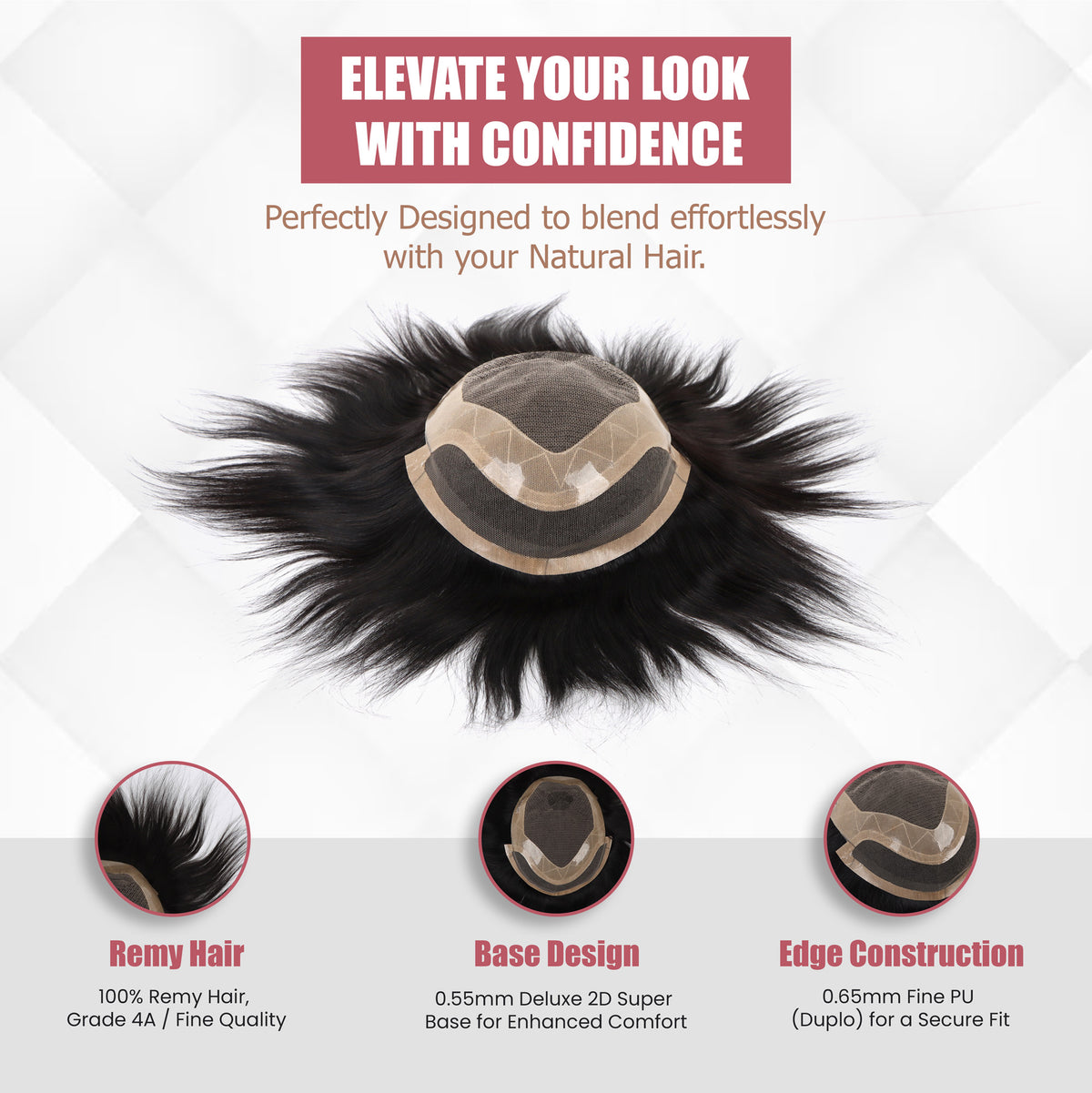 Hairs n You Premium Double Net  LOS ANGELES FRONT LACE Men's hair patch Hairs n You